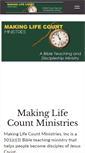 Mobile Screenshot of makinglifecount.net