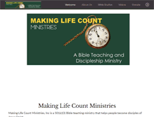 Tablet Screenshot of makinglifecount.net